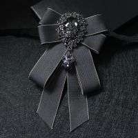 ◘☞❈ British Men Women Silk Satin Ribbon Bow Tie Cravat Luxury Groom Necktie Business Wedding Party Alloy Crystal Rhinestone Bowtie