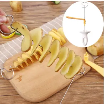 Potato Spiral Cutter Manual Roller Twist Shredder Grater 
