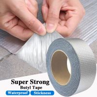 Super Sticky Aluminum Foil Butyl Rubber Tape High Temperature Resistance Waterproof Roof Pipe Crack Duct Repair Tape Stop Leak