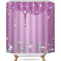 Tersum Orchid Flash Shower Curtain Perfect Color Scheme for Bathroom (no Flash) Perfect Color Scheme for Shiny Party Decoration Waterproof Fabric Charming Girl B