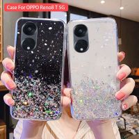 เคสสำหรับ OPPO Reno8 T 5G Reno8T Reno 8 T 8 T 8 T 2023สตาร์รี่ฟอล์ยแวววาวอีพ็อกซี่แวววาวขอบใส TPU แบบนิ่มเคสใส่โทรศัพท์ขอบใสฝาหลังเคสกันกระแทกมือถือกันตก