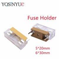 5x20mm 6X30mm Panel Mount PCB Fuse Holder Case With Transparent Holder Cover Fuse Blocks 6A 10A 250V