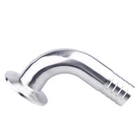 ▦◑ 12.7/16/19/25/32/38/45/51/Mm OD SS304 Sanitary Hose Barb Pipe Fitting 1.5 2 Tri Clamp 50.5mm/64mm Ferrule 90 Degree Elbow