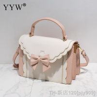 hot【DT】♟  Ladies Chain Shoulder Crossbody With Bow New Fashion Female Tote WomenS Designer Handbag Pink