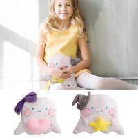 Fun Plush สีขาวนุ่มหมอน Fade Proof ผีของเล่นน่ารักตกแต่งบ้านสนุกฮาโลวีนตุ๊กตาเด็กของขวัญ 38 ซม. ห้องนั่งเล่นห้องนอนโซฟาห้องเกมสมาร์ท