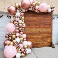 hotx【DT】 Baby Shower Garland Arch Foil Metal Gold Balons Backdrop Wedding Happy Birthday