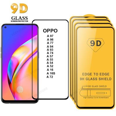 2-4PCS 9D Glass for Oppo A16S A52 A54 A55 A57 A77 A74 A93 A94 A96 A97 4G 5G Anti Explosion Screen Protector Film for Oppo Tapestries Hangings
