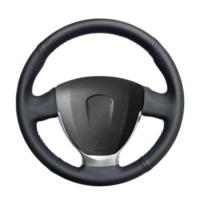 Hand-stitched Black PU Artificial Leather Car Steering Wheel Cover for Lada Priora 2 2013-2017 Granta 2018-2020 2018 Kalina 2