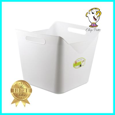 กล่องหูหิ้ว NAPA 14218 35x34x31 ซม. สีขาวSTORAGE BOX WITH HANDLES NAPA 14218 35X34X31CM WHITE **ด่วน ของมีจำนวนจำกัด**