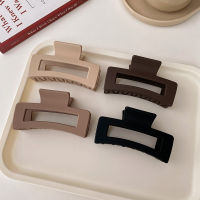 Fashion Winter Square Hair Clip Elegant Suede Hair Claw Barrettes for Women Girls Geometric Hollow Out Headwear Hair Accessories