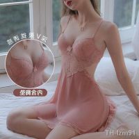 เซ็กซี่ Underwire หน้าอก Pad Lace Suspender Dress Passionate Temptation Sexy Nightdress 97