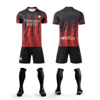 ✶✲☫  22-23 ac milan shirt third road red tracksuits you male football jersey suit custom