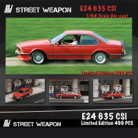 Pre-Order Street Weapon 1:64 Model Car E24 635CSI อัลลอยด์ Die-Cast Vehicle - Red