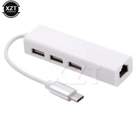 【Quality】 The Auto Zone ความเร็วสูง USB HUB Type C อะแดปเตอร์อีเธอร์เน็ต3พอร์ต HUB RJ45 100Mbps การ์ดเครือข่าย Lan อะแดปเตอร์สำหรับ Macbook