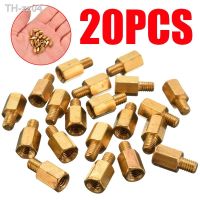 Mayitr 20Pcs Single Head M3 Brass Standoff Hexagonal Spacer 6 4mm O4L0 For PC PCB Motherboard Mother Board Mounting