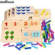 Hàng có sẵn trẻ em Đồ chơi cảm giác gỗ học toán nhận thức màu sắc phù hợp