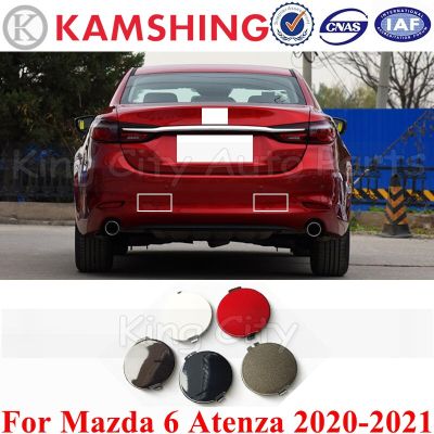 CAPQX สำหรับ Mazda 6 Atenza 2020-2021 Bemper Belakang ที่ครอบตะขอลาก Traction L Towing Trim Tring Trim Trim Trim Trim Trim Tring รถพ่วงเปลือกตกแต่ง