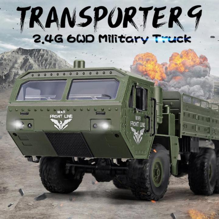 รถกองทัพควบคุมระยะไกล-aov-รถบรรทุกขนส่ง-rc-รถบรรทุกทหาร6wd-แบบชาร์จไฟได้2-4ghz-รถกองทัพพร้อมไฟหน้ารถบรรทุกขนส่ง-rc-ไฟฟ้า