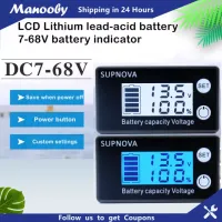Manooby Battery Capacity Indicator tester DC Lead Acid Lithium Car Motorcycle Voltmeter Voltage Gauge