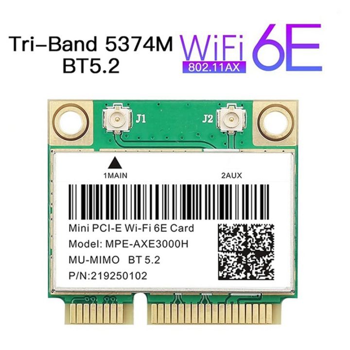 mpe-axe3000h-5374mbps-wifi-6e-wireless-card-ax210-mini-pcie-wifi-card-bluetooth-5-2-802-11ax-2-4g-5g-6ghz-wlan-wifi-card