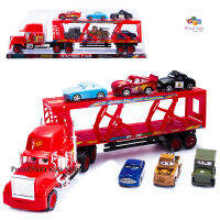 ProudNada Toys ของเล่นเด็ก รถเทรลเลอร์ขนรถยนต์ 6 คัน CAR 3 RACING CAR NO.919-87