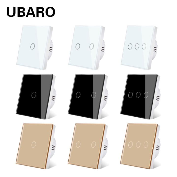 ubaro-lampu-panel-dinding-kaca-tempered-tombol-listrik-sensor-indikator-led-saklar-sentuh-kristal-standar-eu-uk-1-2-3gang-220v