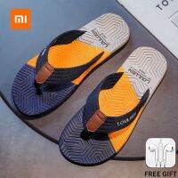 HOT11★Xiaomi Youpin รองเท้าผู้ชาย, รองเท้าฟลิปฟลอปรองเท้าลำลองหนังรองเท้าพีวีซีนุ่มสบายเบาทรายชายหาด