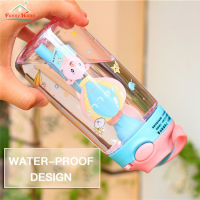 Childrens Straw Cup Cartoon Cute Bottle Kids Tumbler with Straw Spill-Proof Tumbler with Straw for Kids