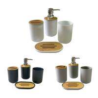 Bathroom Accessories Set Soap Dispenser Bottle Dish Washroom Toothbrush Holder Cup Suit