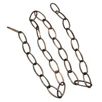 6Pcs 1M Heavy Duty Chain for Vintage Chandelier Hanging Lamp,Red Bronze