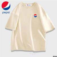 แฟชั่นลำลองสำหรับฤดูร้อนสำหรับคนอ้วน T เสื้อ Pepsi เรียบง่ายแขนสั้นผู้ชายผ้าฝ้ายแท้แมทช์ลุคง่ายสไตล์เกาหลีไซส์ใหญ่