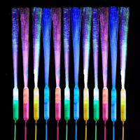 12ชิ้น Glow Fiber Optic Wand ขนาดใหญ่35ซม. LED Glow Stick สามโหมดแสง Light In The Dark สำหรับงานแต่งงานตกแต่ง