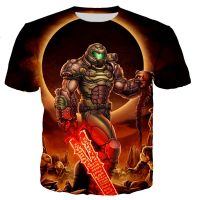 เกมเสื้อยืด Doom Eternal พิมพ์ 3D Street Wear ผู้ชายผู้หญิงสบาย ๆ แฟชั่นพลัสขนาดเสื้อยืดแขนสั้นเสื้อยืดเสื้อยืดเสื้อผ้าด้านบน XS-5XL
