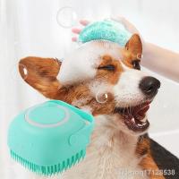 【hot】┇♚  Soft Silicone Massage Comb Safety Dog Shampoo Hair Fur Grooming Cleaning Accessories