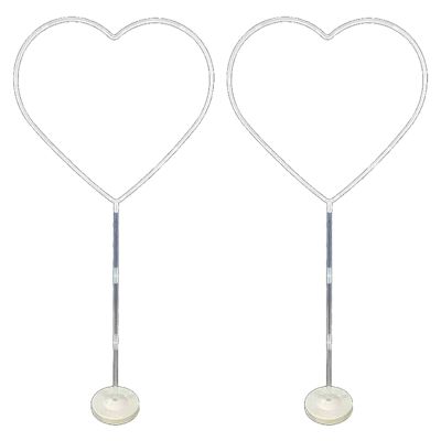Heart Balloon Balls Stick Stand,Balloon Holders with Plastic Stand, Reusable for Birthday Party and Wedding Celebration