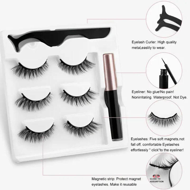 3-pairs-false-eyelashes-magnetic-liquid-eyeliner-tweezers-set-firm-and-durable-eyelashes-makeup-set