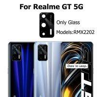 กระจกกล้องถ่ายรูปด้านหลังสำหรับ Realme GT 5G กล้องมองหลังปกพร้อมสติกเกอร์กาวอะไหล่ทดแทน