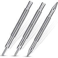 3 Pcs Nail Set and Hinge Pin Tool Center Punch Spring Loaded Nail Set for Door 1/32 Inch 1/16 Inch Dual Head, 1/8 Inch