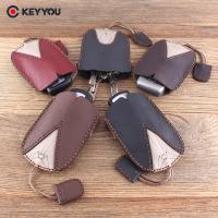 ▼✉❇ KEYYOU Handmake Genuine Leather Keychain Car Key Case For Vw For Toyota Holder Key Wallets Housekeeper Key Cover Key Bag