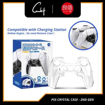 Crystal Case Hard Shell Cover for PS5 DualSense Controller 