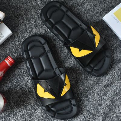 Men Slippers Lace-up Shoes Thick Sole Non-slip White Sandals Summer Slides Beach Shoes Man Slipper Fish Shower Rubber Flip Flops House SlippersTH