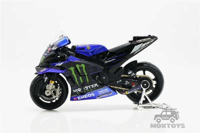 Mais Yamaha Factory Racing Team Motocicleta Modelo, Morrer Moto GP Corrida,  Fundição Liga, Coleção Presente Brinquedo, 1:18, Novo, 2022, #21, #20