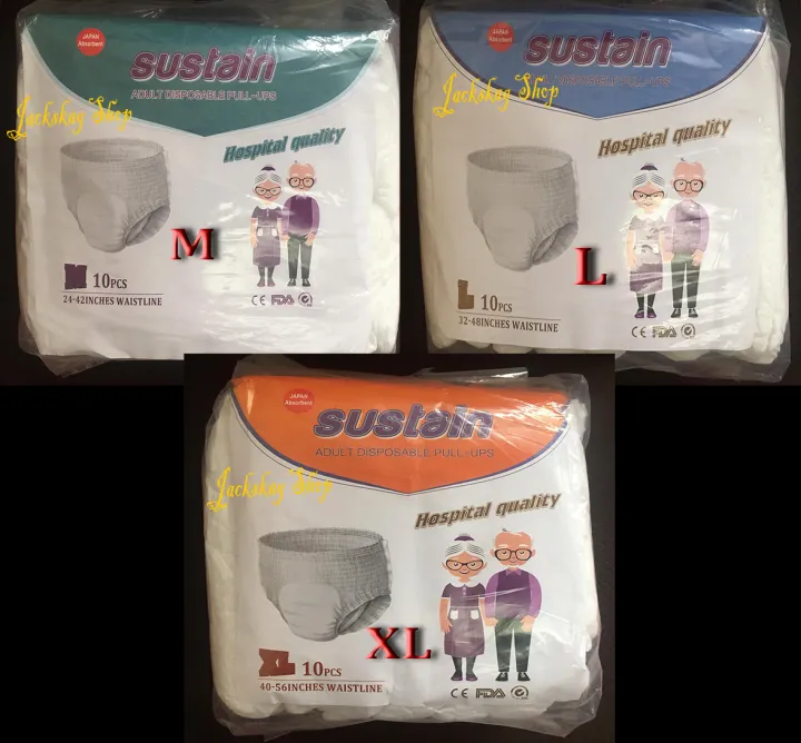 Sustain Adult Diaper Pull Ups Japan Absorbent 10pcs Lazada Ph