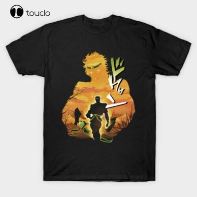 Dio Stardust Crusader JoJos Bizarre Adventure Manga Otaku Black T-shirt S-3XL XS-4XL-5XL-6XL