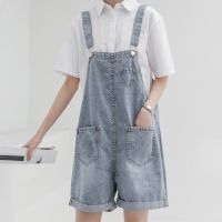 【YD】 2023 New Suspender Jeans Fashion Ladies Classic Loose Tourism Short Denim Pants