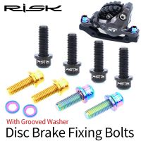 RISK 4pcs M6x18 Bike Disc Brake Clamp Bolt With Concave Gasket Suit Suite For SLX XT 3 Colors Bicycle Device Fixed Screw Bolts