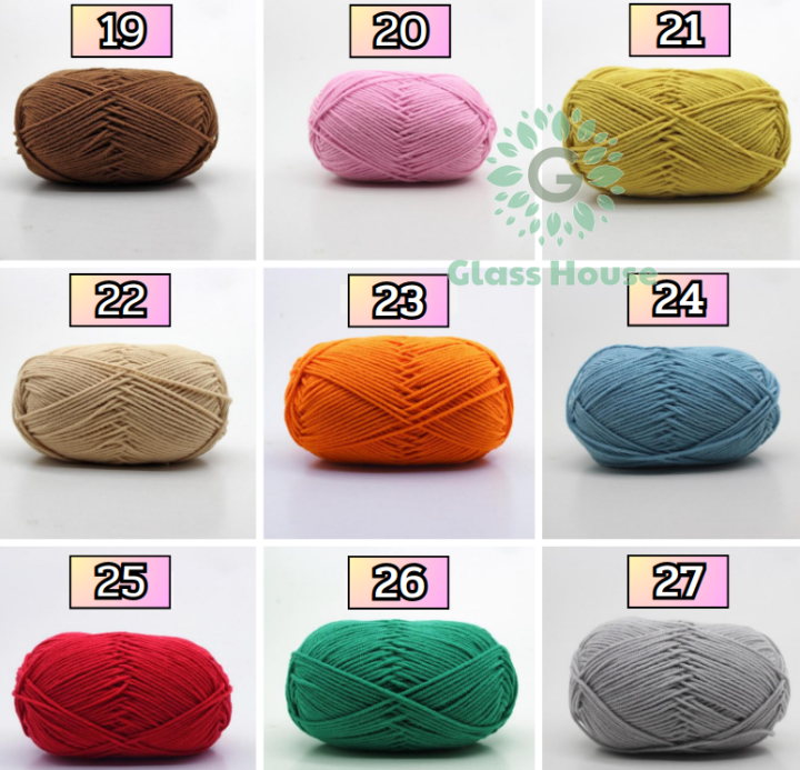 10อัน-ไหมพรม-คอตตอนนม4ply-milk-cotton-yarn-มีมากกว่า48-สี-ขนาด50กรัมไหมพรม-เนื้อนิ่ม-ถักง่าย-ถักโครเชต์-เก็บปลายทาง-gh99