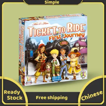 Ticket to Ride First Journey Strategy Board Game for ages 6 and up, from  Asmodee 