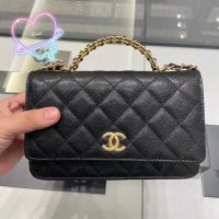 A.L.I.C.E Chanel 22 new chain wallet โลโก้โลหะจับ woc chain bag กระเป๋าสะพายไหล่ Messenger bag กระเป๋าถือ