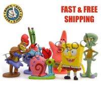 【hot sale】 ✗ﺴ B09 6pcs/Set Cartoon SpongeBob Squarepants Figure Patrick Star Figurine Cake Topper Toy